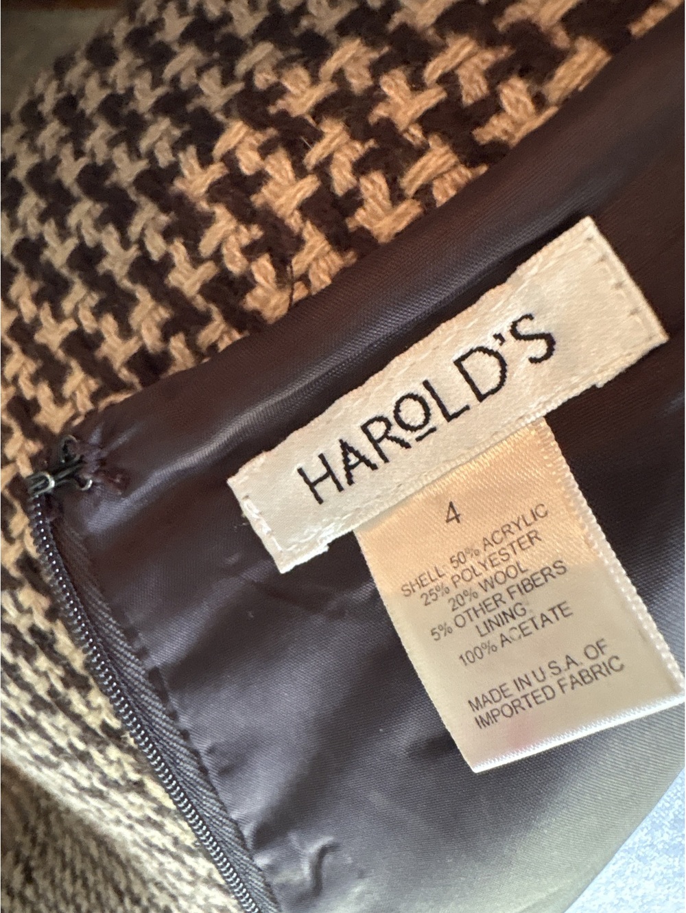 1990s Vintage Harold’s Tweed Wool Blend Skirt 4